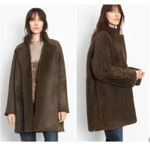 Vince Shearling/Suede Reversible Coat